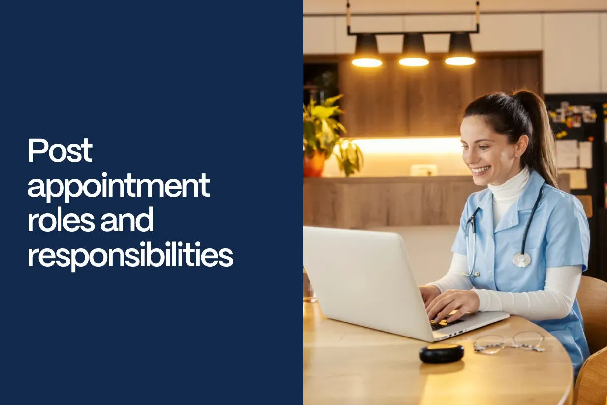Post appointment roles and responsibilities - Post Appointment Roles and Responsibilities header image